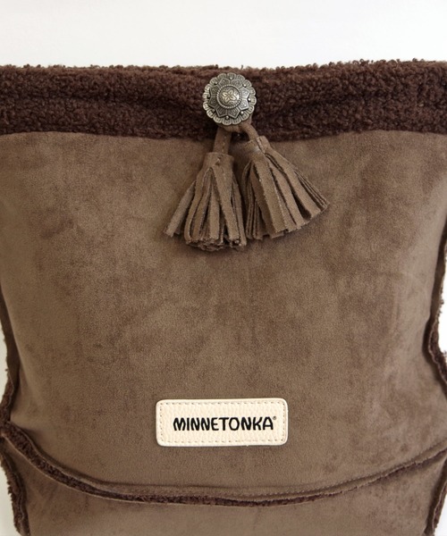 Minnetonka（ミネトンカ）の「MINNETONKA（ミネトンカ） / ボアショルダーバッグ SHOULDER BAG（ショルダーバッグ・レディース・アイボリー/ブラック/ブラウン・FREE）」の16枚目の写真