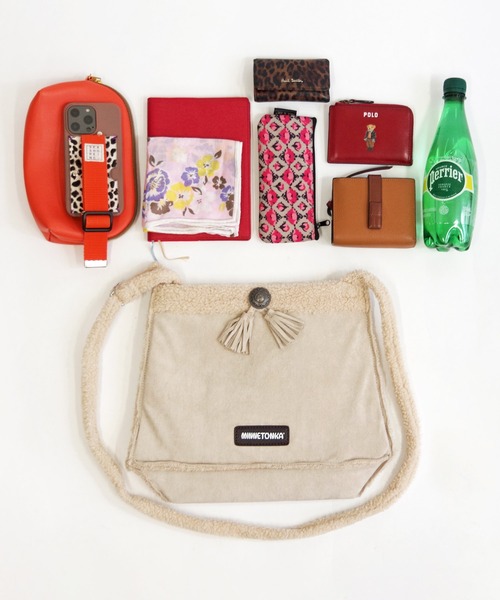 Minnetonka（ミネトンカ）の「MINNETONKA（ミネトンカ） / ボアショルダーバッグ SHOULDER BAG（ショルダーバッグ・レディース・アイボリー/ブラック/ブラウン・FREE）」の14枚目の写真