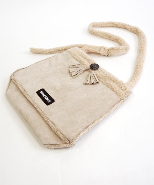 Minnetonka（ミネトンカ）の「MINNETONKA（ミネトンカ） / ボアショルダーバッグ SHOULDER BAG（ショルダーバッグ・レディース・アイボリー/ブラック/ブラウン・FREE）」の8枚目の写真