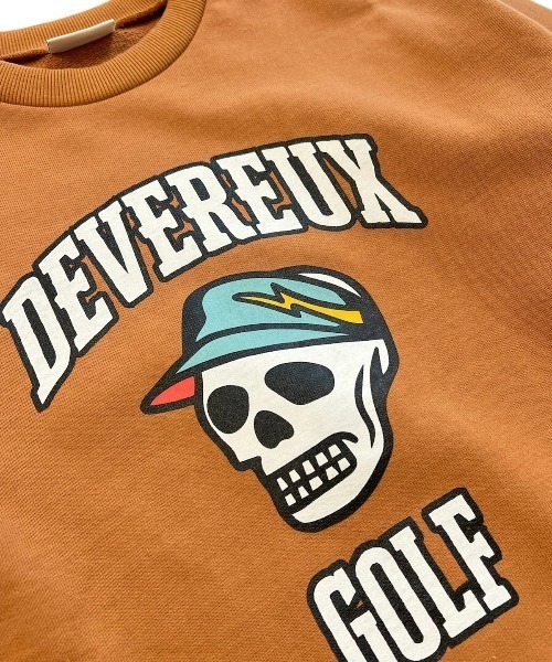 新品【DEVEREUX GOLF】 クルーネック／トレーナー／ブラウン／L DEVEREUX GOLF（デヴァローゴルフ）の「クルーネックスウェットス