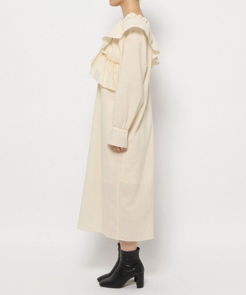 LOWRYS FARM(ローリーズファーム)の「2WAYフリルギャザーワンピース 146695(ワンピース・レディース・ブラック系その他/アイボリー/ブラック・FREE)」の5枚目の写真