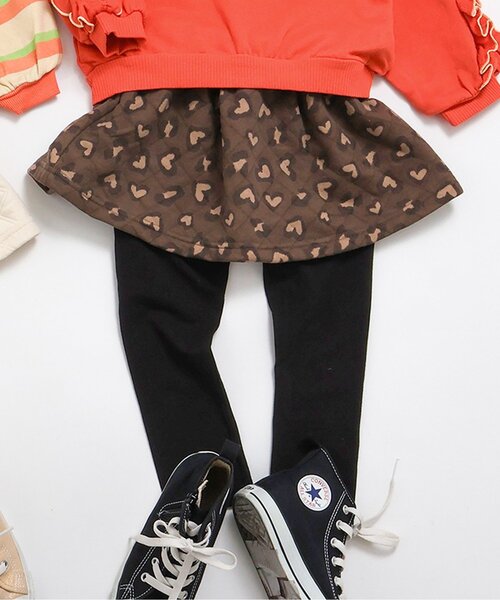 BREEZE(ブリーズ)の「レギンス付きスカート(スカート・キッズ・オフホワイト/ブラウン/レッド/パープル・80/90/100/110/120/130/140)」の3枚目の写真