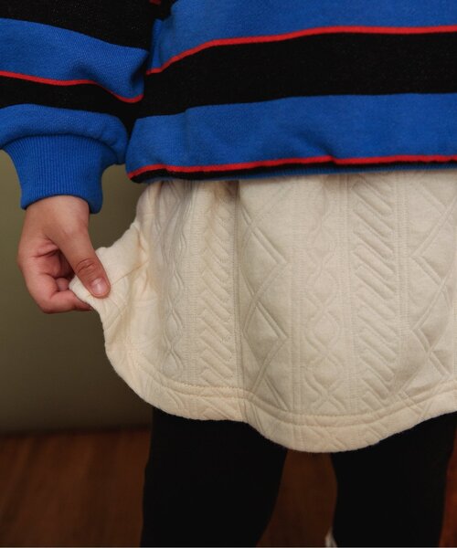 BREEZE(ブリーズ)の「レギンス付きスカート(スカート・キッズ・オフホワイト/ブラウン/レッド/パープル・80/90/100/110/120/130/140)」の8枚目の写真