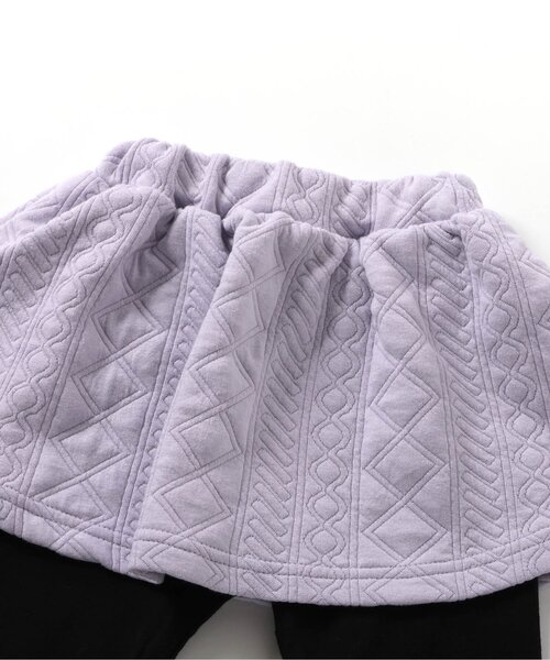 BREEZE(ブリーズ)の「レギンス付きスカート(スカート・キッズ・オフホワイト/ブラウン/レッド/パープル・80/90/100/110/120/130/140)」の9枚目の写真