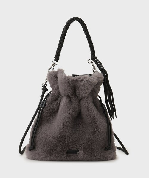 ADAMPATEK 別注 パテッド＆ファー巾着ショルダーバッグ（ショルダーバッグ）｜tk.TAKEO KIKUCHI（ティーケータケオキクチ）