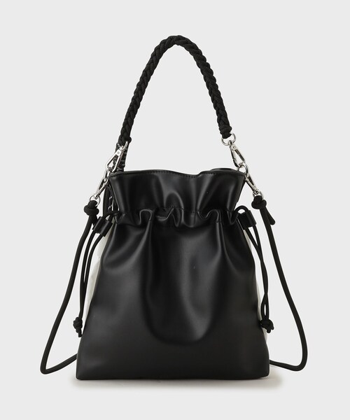 ADAMPATEK 別注 パテッド＆ファー巾着ショルダーバッグ（ショルダーバッグ）｜tk.TAKEO KIKUCHI（ティーケータケオキクチ）