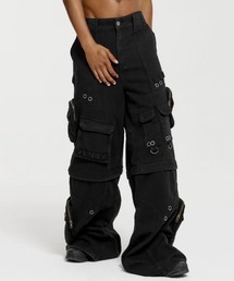 Moonlight Mansion | ストリートファッション Moonlight Mansion ムーンライトマンション KARGO PANTS カーゴパンツ カーゴデニムパンツ 2wayパンツ ハーフパンツ フルレングス カモフラパンツ グランジファッション Y2K(カーゴパンツ)