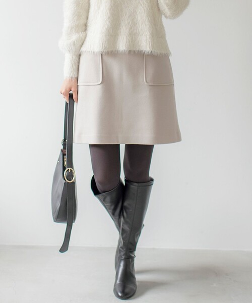 【セール】【セットアップ可】メルトンライク ミニスカート（スカート）｜any SiS（エニィスィス）