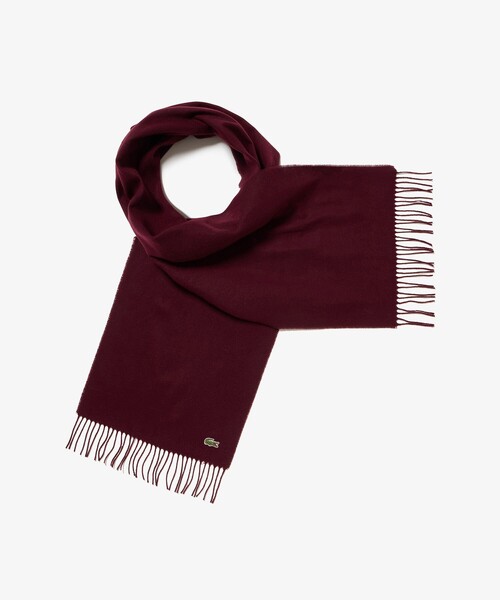 LACOSTE（ラコステ）の「エッセンシャルマフラー（マフラー・メンズ・ダークネイビー/ライトブルー/ワイン/ブラック/グレー・FREE）」の5枚目の写真