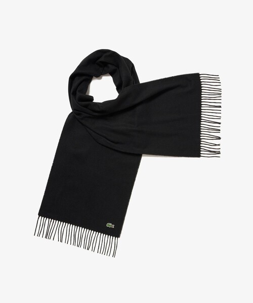 LACOSTE（ラコステ）の「エッセンシャルマフラー（マフラー・メンズ・ダークネイビー/ライトブルー/ワイン/ブラック/グレー・FREE）」の6枚目の写真