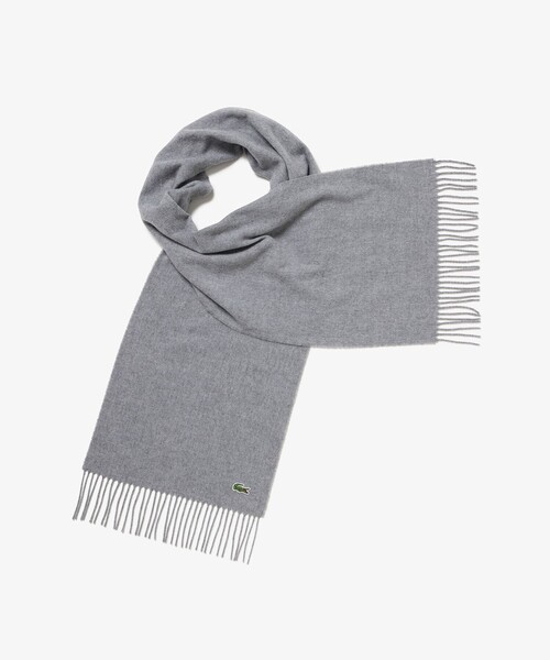 LACOSTE（ラコステ）の「エッセンシャルマフラー（マフラー・メンズ・ダークネイビー/ライトブルー/ワイン/ブラック/グレー・FREE）」の11枚目の写真