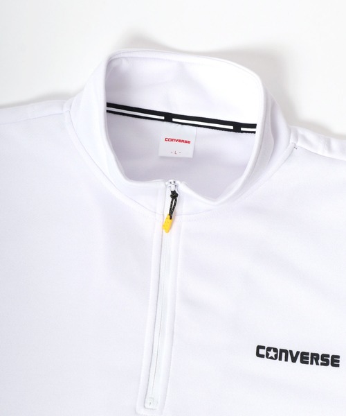CONVERSE(コンバース)の「CONVERSE/コンバース ワンポイントロゴ テック スウェット ハーフジップ トレーナー レディース メンズ(スウェット・メンズ・チャコール/ホワイト/ブラック/グレー・M/L/LL)」の10枚目の写真