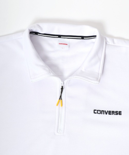 CONVERSE(コンバース)の「CONVERSE/コンバース ワンポイントロゴ テック スウェット ハーフジップ トレーナー レディース メンズ(スウェット・メンズ・チャコール/ホワイト/ブラック/グレー・M/L/LL)」の11枚目の写真