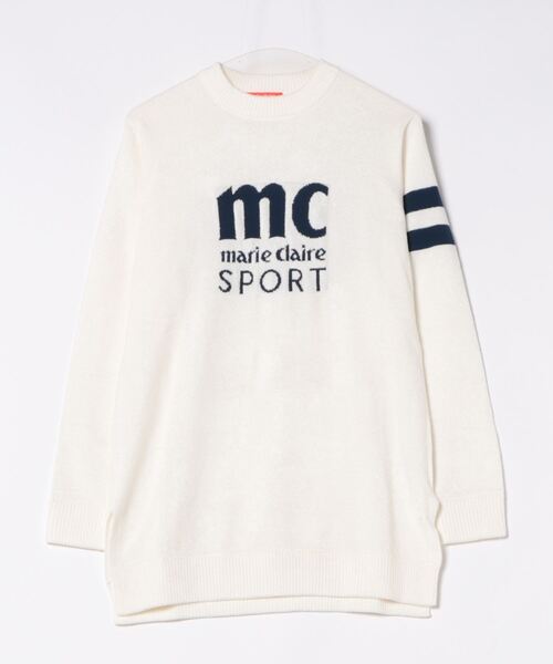 marie claire（マリ・クレール）の「【marie claire/マリ・クレール】レディースチュニックセーター　ゴルフ（ニット/セーター・レディース・ブラック/ホワイト・LARGE/X-LARGE/MEDIUM）」の9枚目の写真