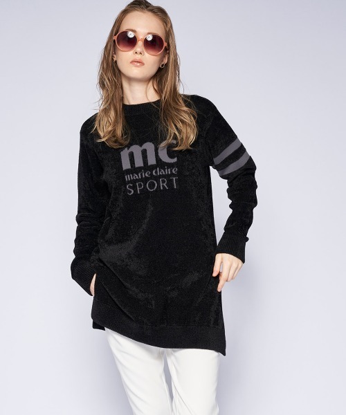 marie claire（マリ・クレール）の「【marie claire/マリ・クレール】レディースチュニックセーター　ゴルフ（ニット/セーター・レディース・ブラック/ホワイト・LARGE/X-LARGE/MEDIUM）」の16枚目の写真