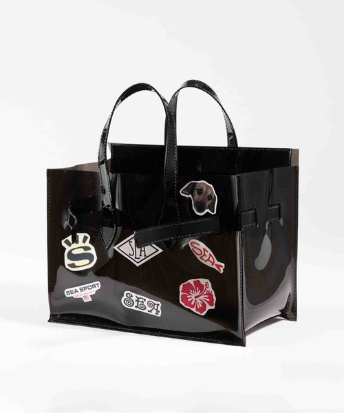 SEA（シー）の「ビニールバッグﾞM（ハンドバッグ・レディース・ブラック・ONE SIZE）」の6枚目の写真