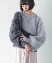 PURE BRIGHT | ニュアンス柄シャギーニット(ニット/セーター)