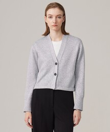 【洗える】リッチシャインニット カーディガン