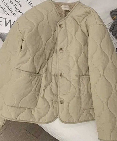 SPIGA(スピーガ)の「キルティング中綿ブルゾン(ブルゾン・レディース・ブラック/ベージュ/ピンク・FREE)」の3枚目の写真