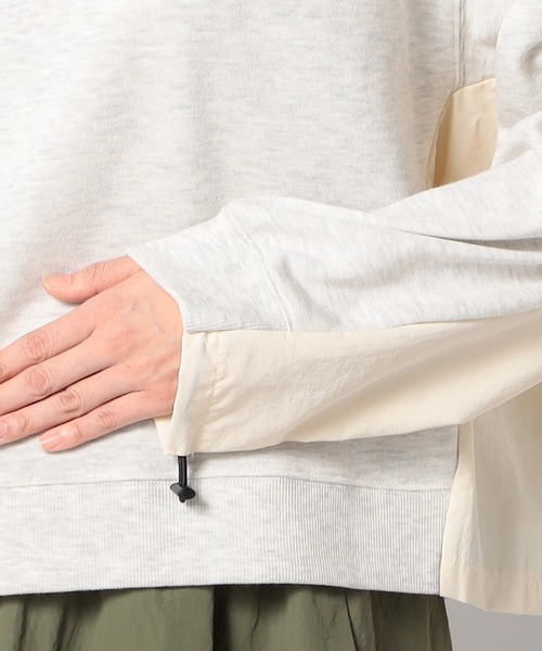 Grand PARK(グランドパーク)の「ナイロンドッキングスウェット(Tシャツ/カットソー・レディース・ベージュ/グレー/ライトグレー・FREE)」の19枚目の写真