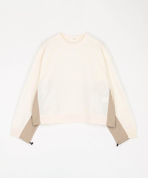 Grand PARK(グランドパーク)の「ナイロンドッキングスウェット(Tシャツ/カットソー・レディース・ベージュ/グレー/ライトグレー・FREE)」の13枚目の写真