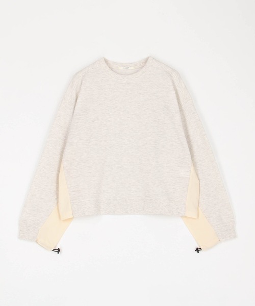 Grand PARK(グランドパーク)の「ナイロンドッキングスウェット(Tシャツ/カットソー・レディース・ベージュ/グレー/ライトグレー・FREE)」の12枚目の写真