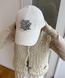 corduroy embroidery cap / コーデュロイエンブロイダリーキャップ