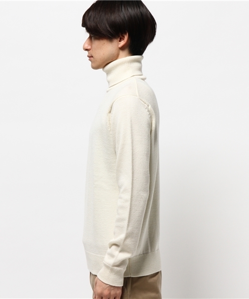 UNITED ARROWS（ユナイテッドアローズ）の「UAS ウール シルク ミドルゲージ タートル ニット（OCEANS 12月号掲載商品）◆（ニット/セーター・メンズ・オフホワイト/ブラック/ブラウン・X-SMALL/SMALL/MEDIUM/X-LARGE/LARGE/XX-LARGE）」の6枚目の写真