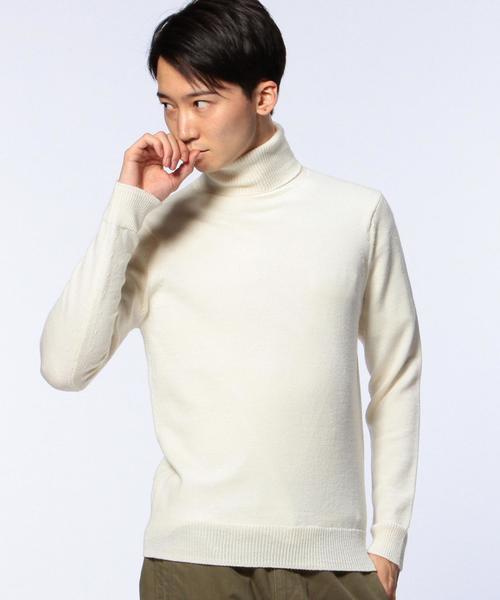 UNITED ARROWS（ユナイテッドアローズ）の「UAS ウール シルク ミドルゲージ タートル ニット（OCEANS 12月号掲載商品）◆（ニット/セーター・メンズ・オフホワイト/ブラック/ブラウン・X-SMALL/SMALL/MEDIUM/X-LARGE/LARGE/XX-LARGE）」の9枚目の写真