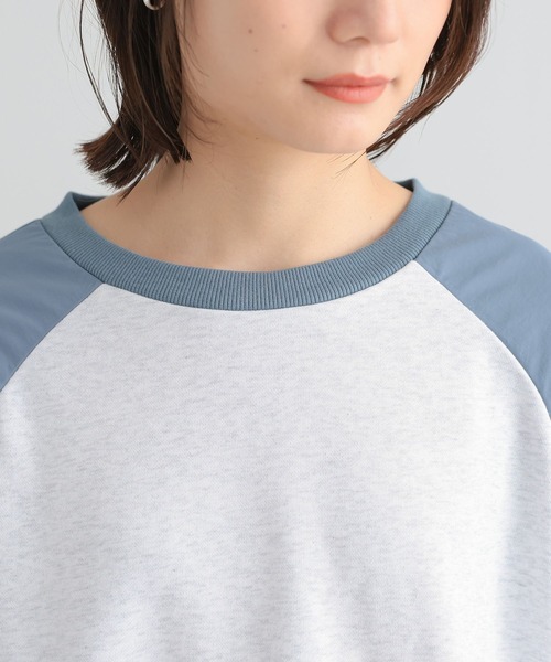 n'OrLABEL（ノアールレーベル）の「袖ギャザー異素材ラグラン裏毛スウェット（スウェット・レディース・モカ/ブルー/ブラック・FREE）」の10枚目の写真