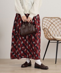 EMAGO 木と鳥刺繍ﾊﾞﾙｰﾝｽｶｰﾄ