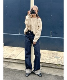 Ungrid | ウエストリメイクロールアップデニム(デニムパンツ)