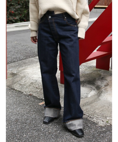 【セール】ウエストリメイクロールアップデニム（デニムパンツ）｜Ungrid（アングリッド）