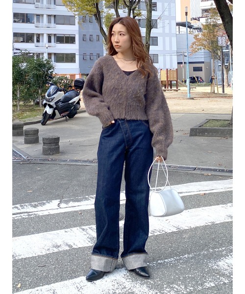 【セール】ウエストリメイクロールアップデニム（デニムパンツ）｜Ungrid（アングリッド）