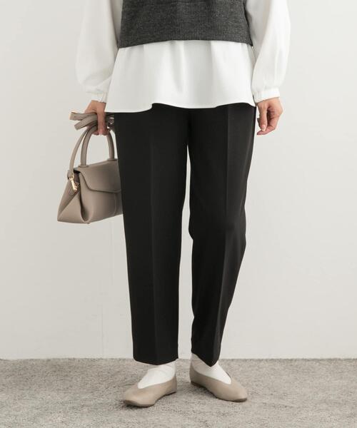 URBAN RESEARCH DOORS（アーバンリサーチドアーズ）の「カットジョーゼットテーパードパンツ（その他パンツ・レディース・ブラック/ネイビー・SMALL/MEDIUM）」の3枚目の写真