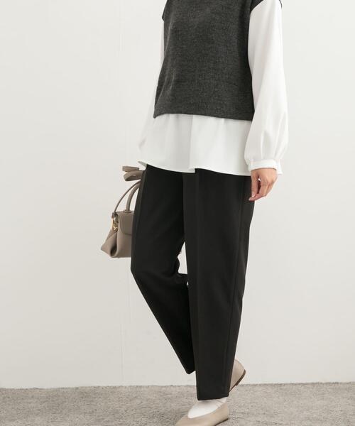 URBAN RESEARCH DOORS（アーバンリサーチドアーズ）の「カットジョーゼットテーパードパンツ（その他パンツ・レディース・ブラック/ネイビー・SMALL/MEDIUM）」の5枚目の写真