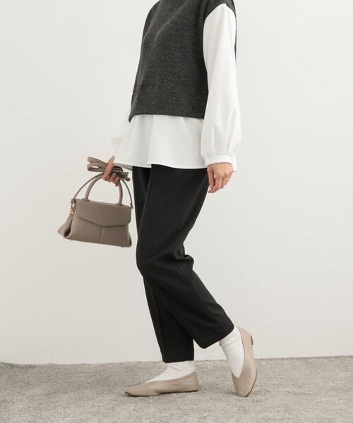 URBAN RESEARCH DOORS（アーバンリサーチドアーズ）の「カットジョーゼットテーパードパンツ（その他パンツ・レディース・ブラック/ネイビー・SMALL/MEDIUM）」の6枚目の写真