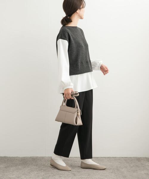 URBAN RESEARCH DOORS（アーバンリサーチドアーズ）の「カットジョーゼットテーパードパンツ（その他パンツ・レディース・ブラック/ネイビー・SMALL/MEDIUM）」の10枚目の写真