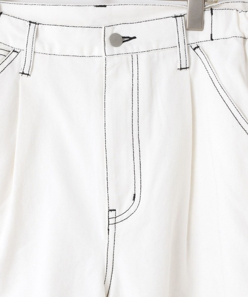 LOWRYS FARM（ローリーズファーム）の「デニムペインターパンツ　 251613（デニムパンツ・メンズ・ホワイト/ネイビー・MEDIUM/LARGE）」の3枚目の写真