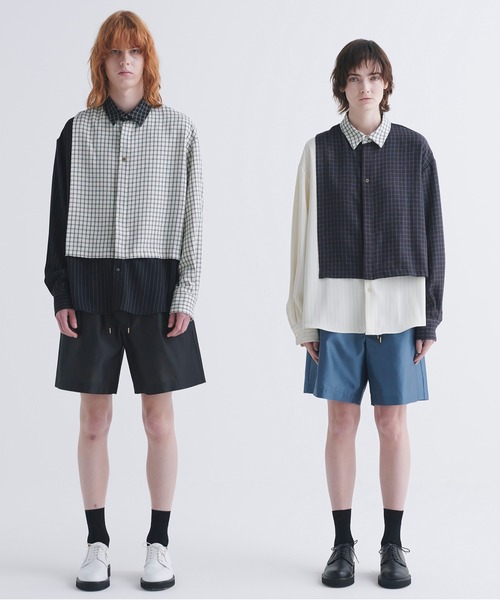 CULLNI（クルニ）の「High Count Silk Blend Twill Easy Short Pant（その他パンツ・メンズ・ブルー/ブラック・1/0/2）」の6枚目の写真