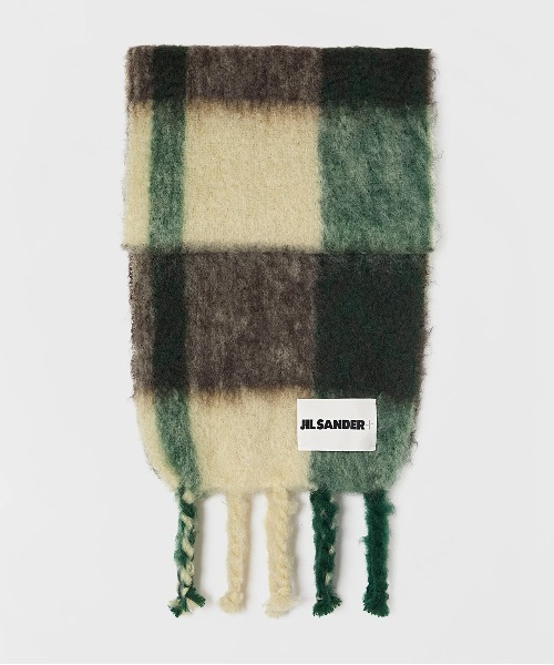 JIL SANDER（ジルサンダー）の「PLAIN SCARF + LABEL "JILSANDER+"（マフラー・レディース・チェック・UNI）」の2枚目の写真