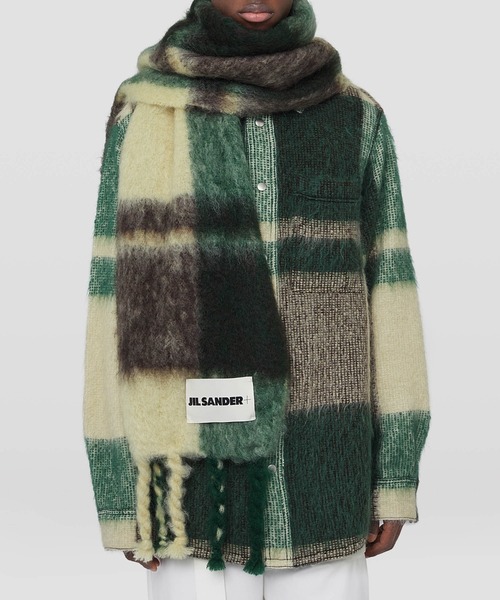 JIL SANDER（ジルサンダー）の「PLAIN SCARF + LABEL "JILSANDER+"（マフラー・レディース・チェック・UNI）」の3枚目の写真