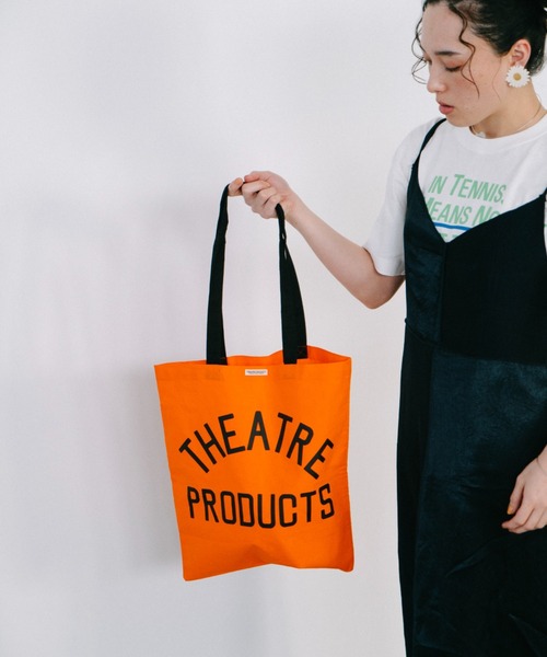 THEATRE PRODUCTS（シアタープロダクツ）の「THEATREPRODUCTS ロゴトートバッグ（トートバッグ・レディース・ブラック/ホワイト/レッド/オレンジ・FREE）」の4枚目の写真