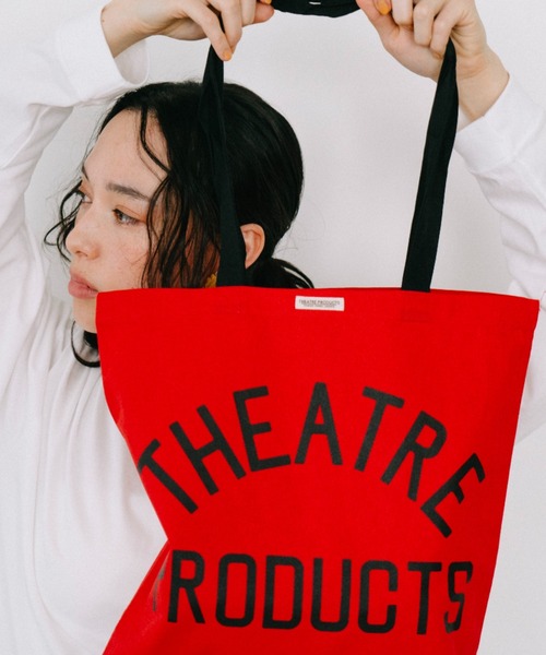 THEATRE PRODUCTS（シアタープロダクツ）の「THEATREPRODUCTS ロゴトートバッグ（トートバッグ・レディース・ブラック/ホワイト/レッド/オレンジ・FREE）」の7枚目の写真
