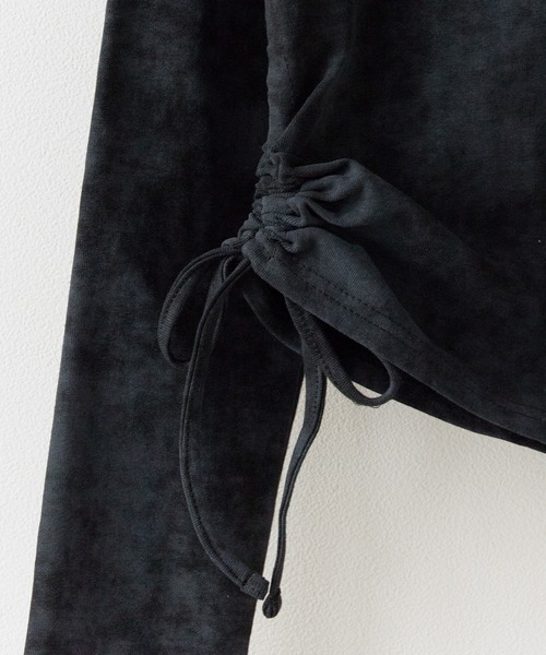 Chick（チック）の「SIDE Shirring Cut Sew / サイド シャーリング カットソー（Tシャツ/カットソー・レディース・ブラウン/ホワイト/ブラック/ナチュラル・FREE）」の5枚目の写真