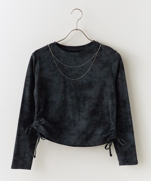 Chick（チック）の「SIDE Shirring Cut Sew / サイド シャーリング カットソー（Tシャツ/カットソー・レディース・ブラウン/ホワイト/ブラック/ナチュラル・FREE）」の11枚目の写真