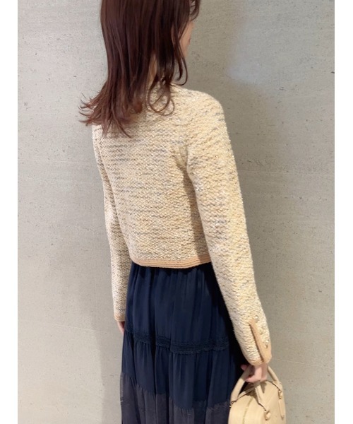 snidel ベージュ ツイードニットカーディガン SNIDEL｜ツイードニットカーディガン | Rakuten Fashion(楽天