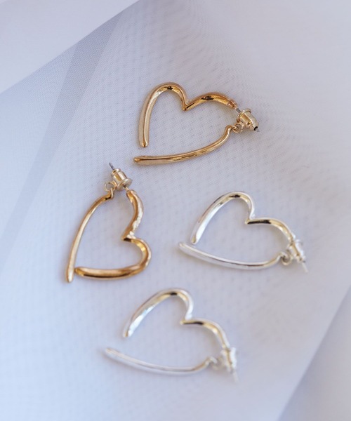 VIS(ビス)の「スウィングハートラインピアス(ピアス(両耳用)・レディース・シルバー/ゴールド・FREE)」の10枚目の写真