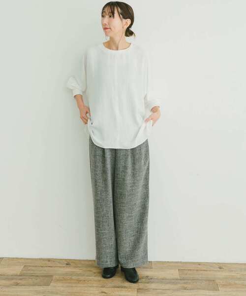 ITEMS URBANRESEARCH(アイテムズ アーバンリサーチ)の「リブドルマンブラウス(シャツ/ブラウス・レディース・ブラック/ミント/ホワイト・FREE)」の6枚目の写真