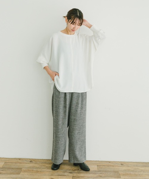 ITEMS URBANRESEARCH(アイテムズ アーバンリサーチ)の「リブドルマンブラウス(シャツ/ブラウス・レディース・ブラック/ミント/ホワイト・FREE)」の7枚目の写真